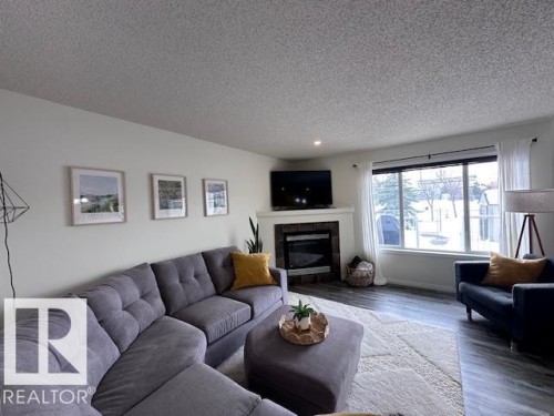 461 Charlotte Crescent, Sherwood Park, AB - Indoor Photo Showing Living Room With Fireplace
