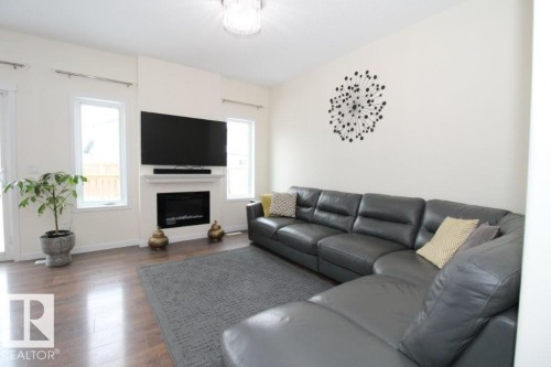 3043 Checknita Way, Edmonton, AB - Indoor Photo Showing Living Room With Fireplace