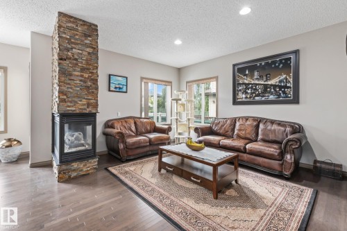 9520 206 Street, Edmonton, AB - Indoor Photo Showing Living Room With Fireplace