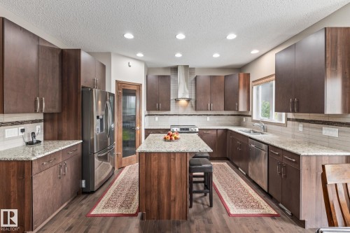 9520 206 Street, Edmonton, AB - Indoor Photo Showing Kitchen With Stainless Steel Kitchen With Upgraded Kitchen