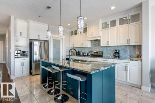 4452 6 Street, Edmonton, AB - Indoor Photo Showing Kitchen With Upgraded Kitchen