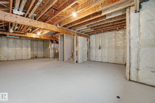 Unfinished below grade area featuring stairway - 2408 208 Street, Edmonton, AB - Indoor Photo Showing Basement