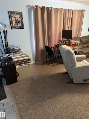 Living room with light colored carpet - 4506 53 Avenue, Barrhead, AB - Indoor