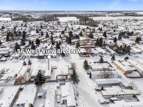 View of snowy aerial view - 56 Westview Boulevard Boulevard, Edmonton, AB - Outdoor With View