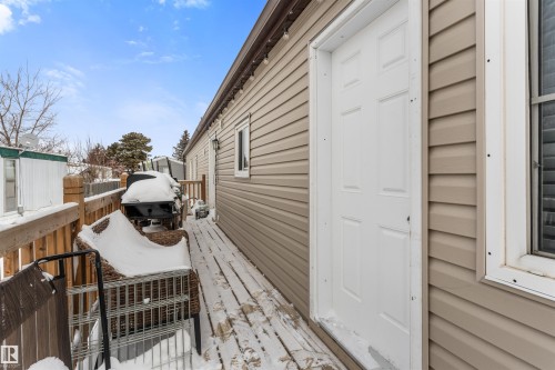 View of snow covered deck - 56 Westview Boulevard Boulevard, Edmonton, AB - Outdoor With Exterior
