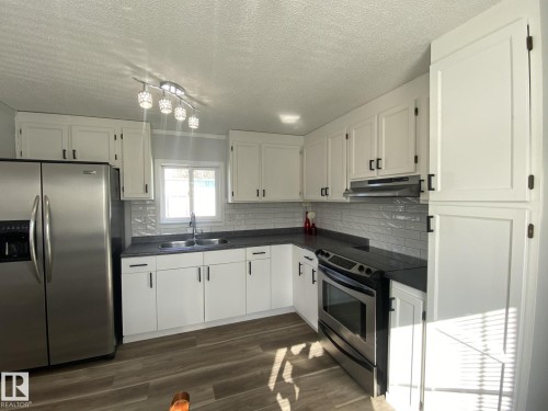 56 Westview Boulevard Boulevard, Edmonton, AB - Indoor Photo Showing Kitchen With Double Sink