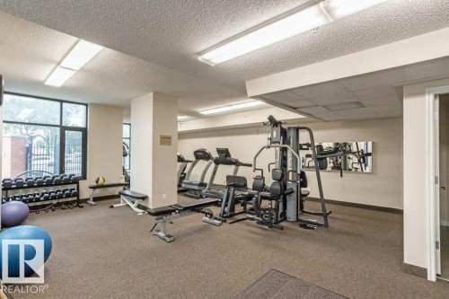 308 9020 Jasper Avenue, Edmonton, AB - Indoor Photo Showing Gym Room