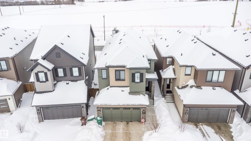 View of snowy aerial view - 15 Chambery Crescent, St. Albert, AB - Outdoor
