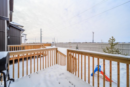 View of wooden deck - 15 Chambery Crescent, St. Albert, AB - Outdoor With Exterior