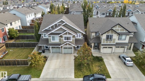 Aerial perspective of suburban area - 1717 Chapman Way, Edmonton, AB - Outdoor With Deck Patio Veranda With Facade