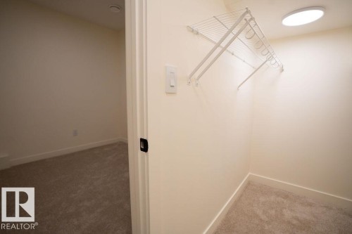 Walk in closet featuring light colored carpet - 11738 91 Street Nw, Edmonton, AB - Indoor