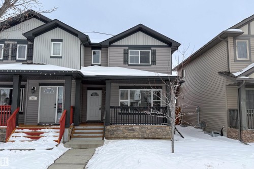 View of front of house featuring covered porch - 2919 15 Street, Edmonton, AB - Outdoor With Facade