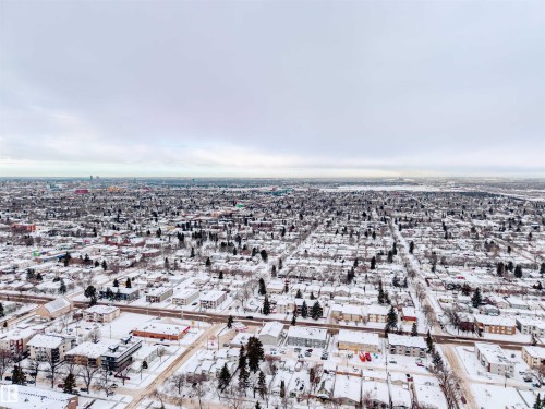 View of snowy aerial view - 7918 121 Avenue, Edmonton, AB - Outdoor With View