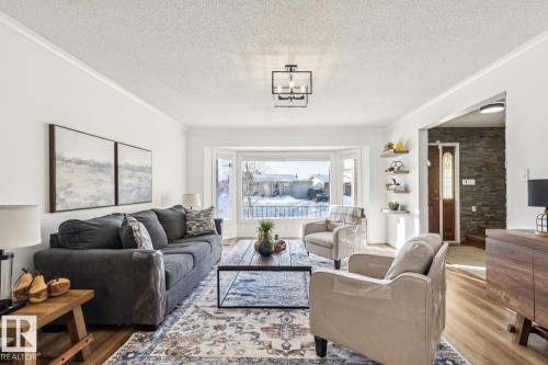 3021 105A Street, Edmonton, AB - Indoor Photo Showing Living Room