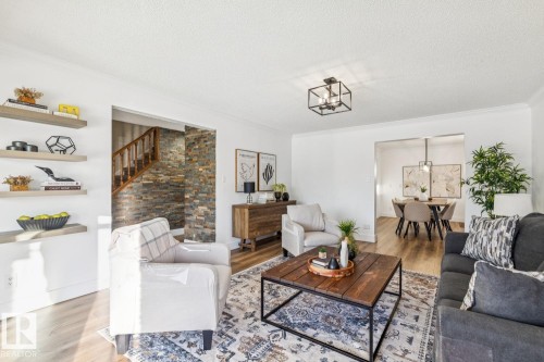 3021 105A Street, Edmonton, AB - Indoor Photo Showing Living Room