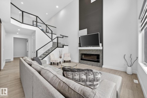 4413 39 Street, Beaumont, AB - Indoor With Fireplace