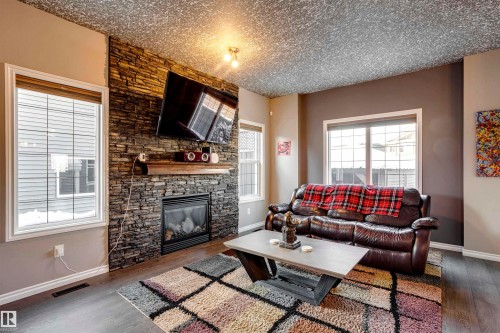 3351 Weidle Way, Edmonton, AB - Indoor Photo Showing Living Room With Fireplace