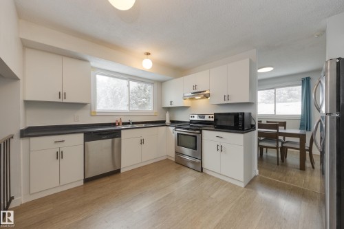 8 Harrison Drive, Edmonton, AB - Indoor Photo Showing Kitchen With Stainless Steel Kitchen With Double Sink