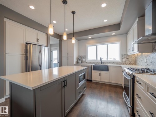 289 Hawks Ridge Boulevard, Edmonton, AB - Indoor Photo Showing Kitchen With Upgraded Kitchen