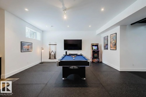 Game room with billiards table and recessed lighting - 6307 125 Street, Edmonton, AB - Indoor Photo Showing Other Room