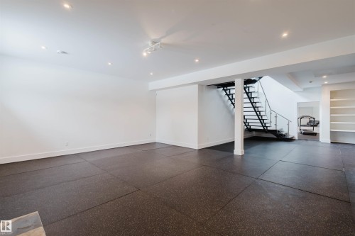 Finished basement with baseboards and recessed lighting - 6307 125 Street, Edmonton, AB - Indoor Photo Showing Other Room