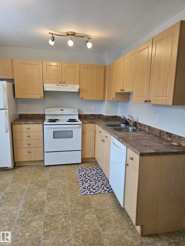 4 18010 98 Avenue, Edmonton, AB - Indoor Photo Showing Kitchen With Double Sink