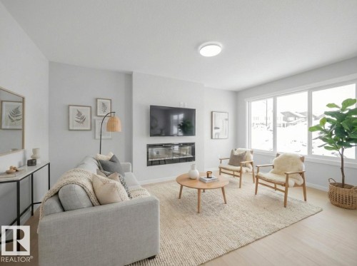348 172 Avenue, Edmonton, AB - Indoor Photo Showing Living Room With Fireplace