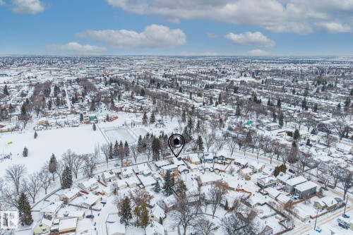 View of snowy aerial view - 5911 119 Avenue, Edmonton, AB - Outdoor With View