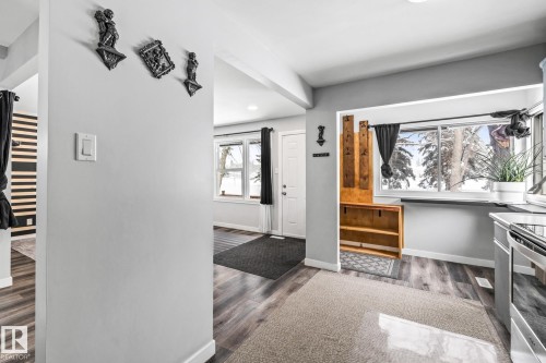 Kitchen featuring dark wood-type flooring and recessed lighting - 5911 119 Avenue, Edmonton, AB - Indoor Photo Showing Other Room