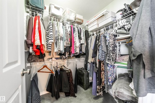 Walk in closet with carpet flooring - 402 7803 Golf Course Road, Stony Plain, AB - Indoor With Storage