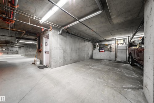 View of parking deck - 402 7803 Golf Course Road, Stony Plain, AB - Indoor Photo Showing Garage
