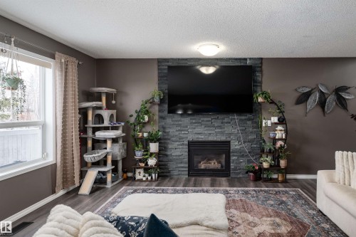31 Haviland Crescent, St. Albert, AB - Indoor Photo Showing Living Room With Fireplace