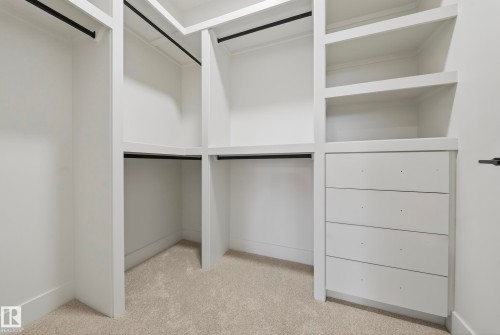 Walk in closet featuring light colored carpet - 4276 Charles Close, Edmonton, AB - Indoor With Storage
