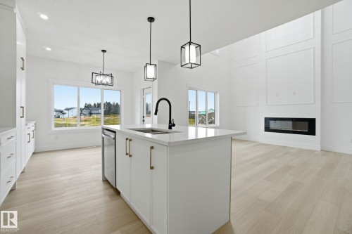 3311 Chernowski Way, Edmonton, AB - Indoor Photo Showing Kitchen With Double Sink With Upgraded Kitchen