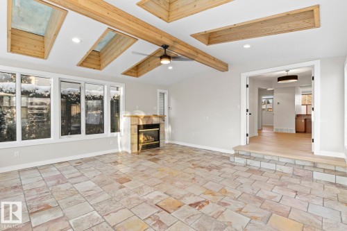 10629 79 Street, Edmonton, AB - Indoor Photo Showing Other Room With Fireplace