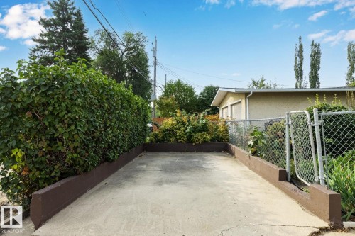 View of patio / terrace featuring a gate - 10629 79 Street, Edmonton, AB - Outdoor