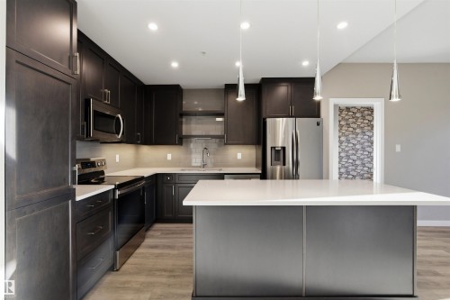126 1154 Adamson Drive, Edmonton, AB - Indoor Photo Showing Kitchen With Stainless Steel Kitchen With Upgraded Kitchen