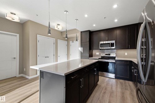 126 1154 Adamson Drive, Edmonton, AB - Indoor Photo Showing Kitchen With Stainless Steel Kitchen With Upgraded Kitchen