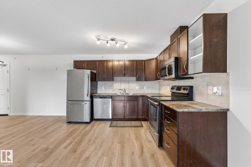 416 1204 156 Street, Edmonton, AB - Indoor Photo Showing Kitchen With Double Sink