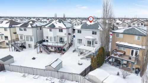 Snowy aerial view featuring a residential view - 3449 28 Street, Edmonton, AB - Outdoor