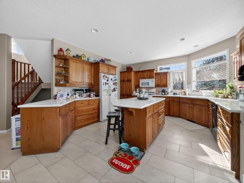 403 Twin Brooks Crescent, Edmonton, AB - Indoor Photo Showing Kitchen With Double Sink