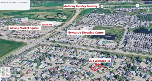 Aerial view of property's location - 324 Warwick Road, Edmonton, AB - Other