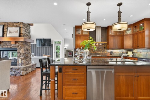 112 Windermere Drive, Edmonton, AB - Indoor Photo Showing Kitchen With Upgraded Kitchen
