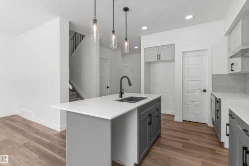 932 18 Avenue, Edmonton, AB - Indoor Photo Showing Kitchen With Double Sink With Upgraded Kitchen