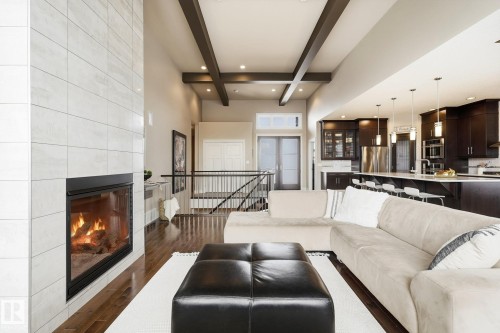 83 Lafleur Drive, St. Albert, AB - Indoor Photo Showing Living Room With Fireplace