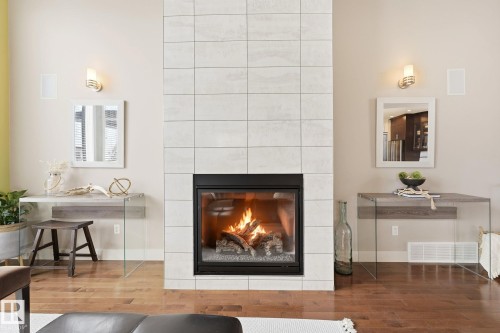 83 Lafleur Drive, St. Albert, AB - Indoor Photo Showing Living Room With Fireplace