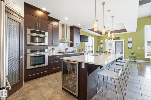 83 Lafleur Drive, St. Albert, AB - Indoor Photo Showing Kitchen With Stainless Steel Kitchen With Upgraded Kitchen