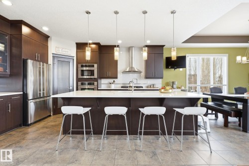 83 Lafleur Drive, St. Albert, AB - Indoor Photo Showing Kitchen With Stainless Steel Kitchen With Upgraded Kitchen