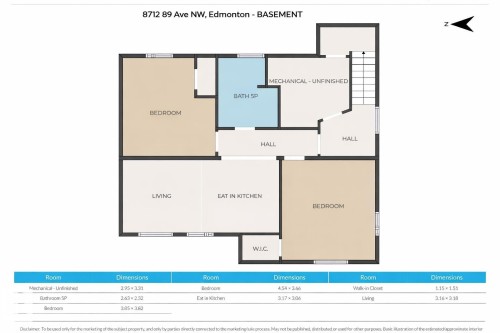 View of property floor plan - 8712 89 Avenue, Edmonton, AB - Other