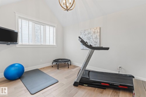 1020 Genesis Lake Boulevard, Stony Plain, AB - Indoor Photo Showing Gym Room